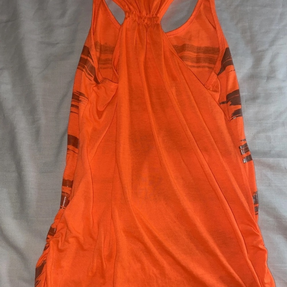 Candy Rain Tank Top Striped Orange Extra Large Juniors - Picture 5 of 5